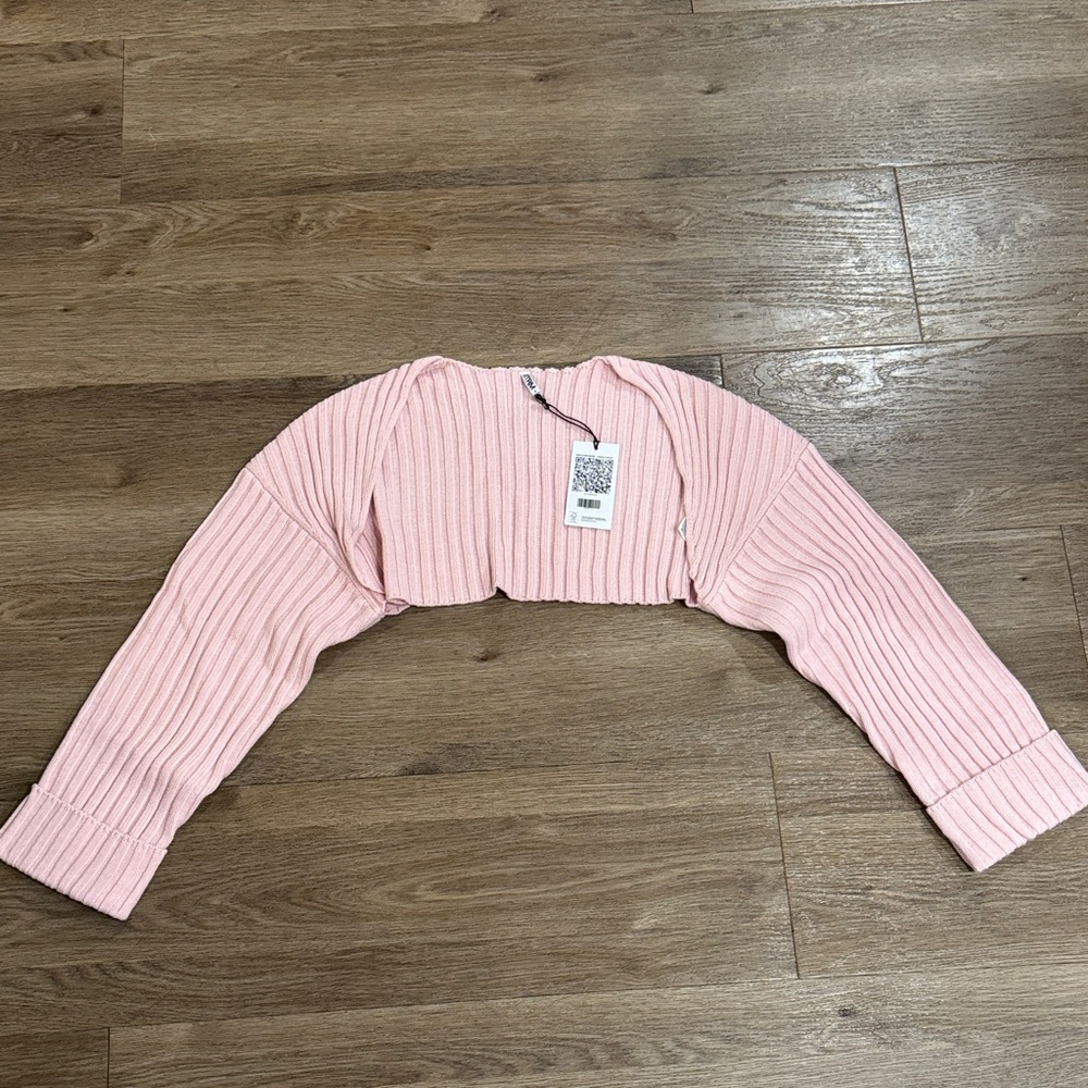 Pink Ribbed Women's Sweater